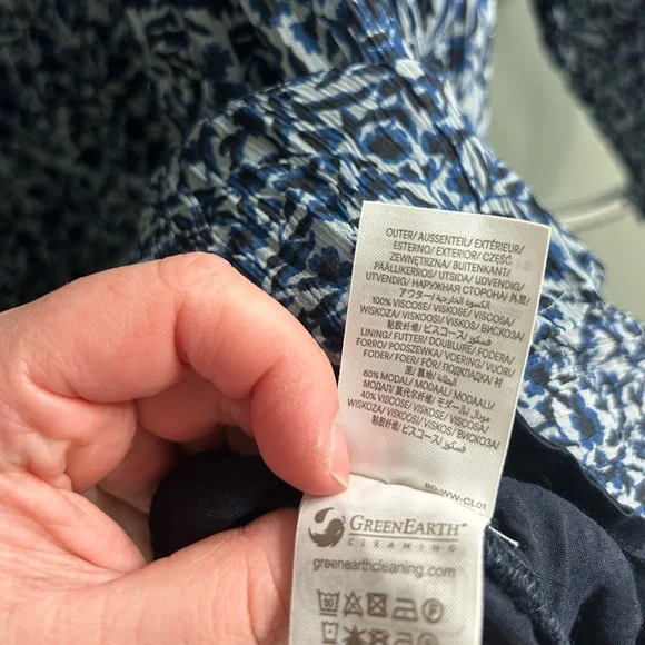 Boden Blue Print Ruffle Open Back Mini Dress - Picture 11 of 11